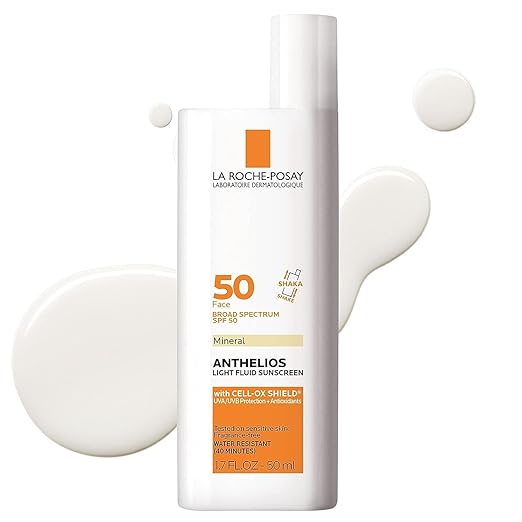 La Roche-Posay Anthelios Sunscreen SPF 40 Ultra-Light Fluid Broad Spectrum SPF 40 Face Sunscreen with Titanium Dioxide Mineral Lightweight &amp Fast-Absorbing Oil-Free Matte Finish