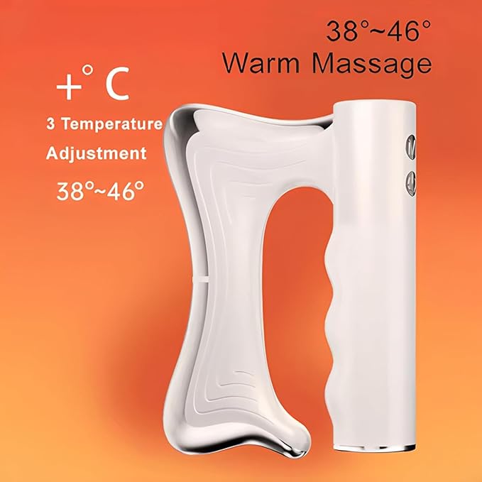Fascia Massager Electric Muscle Scraping Tool deep Tissue Massager Heated Massage EMS Portable Suitable for Neck and Back Pain
