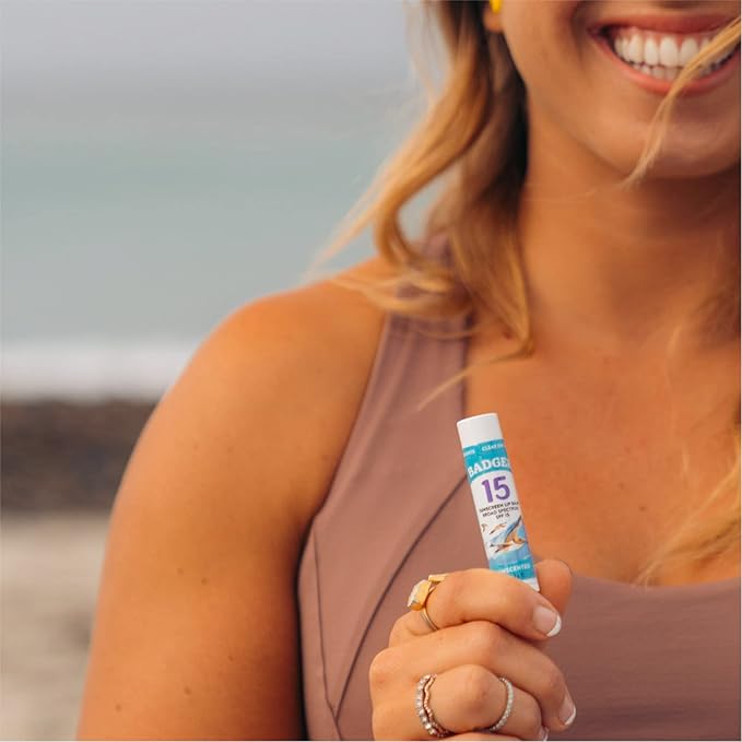 Badger SPF 15 Mineral Sunscreen Lip Balm and SPF 50 Mineral Sunscreen