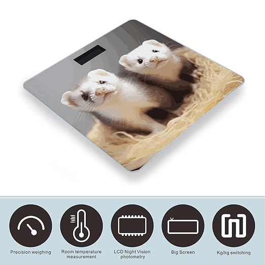 Ferrets Bathroom ScaleHighly Accurate Digital Weighing Machine for People Bright LED Display Weight Scale for The Aldult Home Use