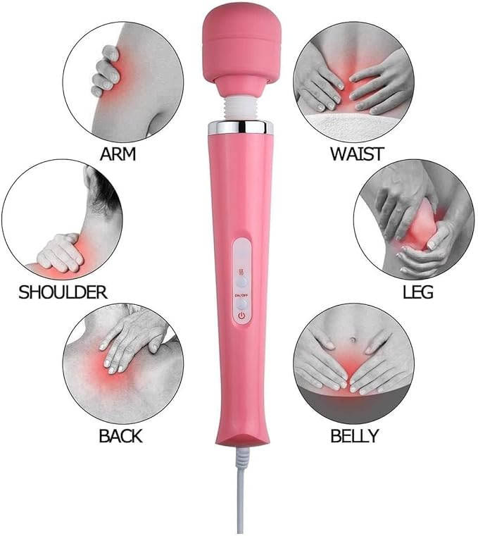 Handheld Tools Power Electric Foot Neck Back Hand Leg Arm Muscle Aches for Women Men Massage Therapy Pain Relief Deep Tissue Toy ((Pink Big Massager and Small Tool)