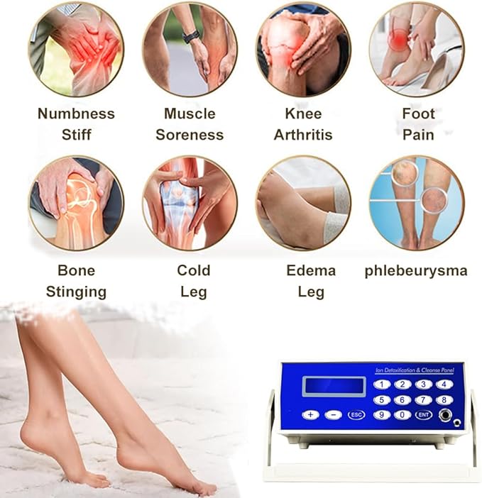 Vitaciti®Ionic Detox Foot Bath Machine with LCD Display Far Infrared Heating Belt &amp Collapsible Tub 3 Working Modes Professional Ionic Foot Cleanse Spa for Home &amp Salon Use