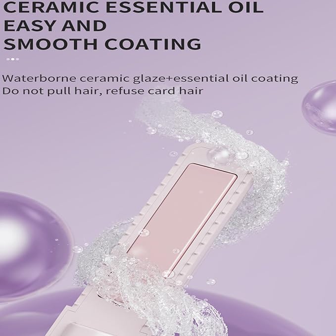 Portable Hair Straightener - Styling Curling Iron with 4 Temp Settings | Travel Hair Straightener - for Women Travel Beach Vacation Hotel Home Bathroom Salon