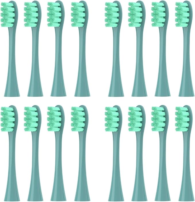 16pcs Replacement Brush Heads Compatible for Oclean Sonic X/Pro/ Z1/ SE F1 One PW01/03/05/07/09 P5 Electric Toothbrush(16 Green)