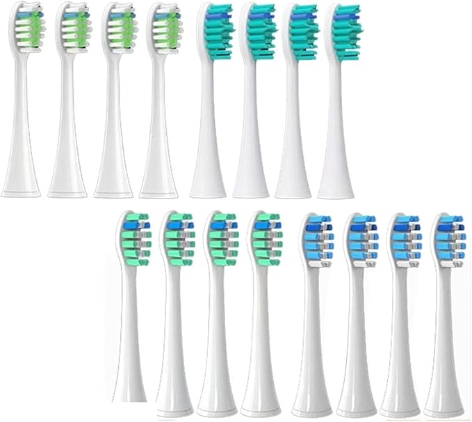 Compatible for Toothbrush Brush Head Replacement Heads HX3/HX6/HX9 Series HX3210/3211/6150/6500/6510/6530/9342/6730(16P2)