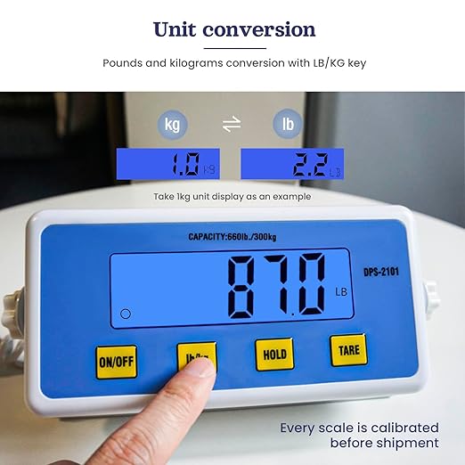 Medical Scale - Heavy Duty 660 lb High Capacity Wrestling Scale for Body Weight with Easy to Read LCD Display Physician Scale Professional Medical Grade Scale for Doctor Home Gym Office