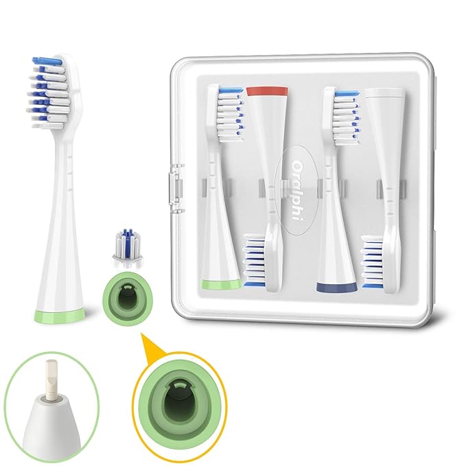 6pcs Classic Jet Tips and 4pcs Toothbrush Replacement Heads for Warterpik