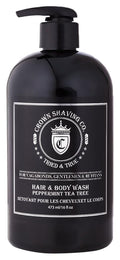 Men's Hair &amp Body Wash16oz (473ml) - Crown Shaving Co - Peppermint and Tea Tree Oil Soothing and Hydrating Mens Hair and Body Wash