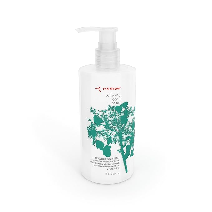 Red Flower Ocean Triple Care Set: Purifying Body Wash Softening Lotion and Ocean Smoothing Hair Conditioner for Hydrated Skin and Silky Hair