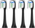 4PCS Electric Toothbrush HeadCompatible for Sonic Soocas X1 X3Compatible for Xiaomi Mijia(4pas Black)