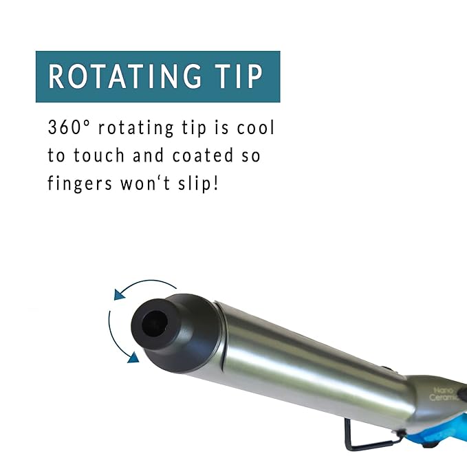 Mr Big Junior Hair Curling Iron - The Longest XL Styling Curling Irons for Long Hair (Aqua 8 Barrel1.25 Diameter)