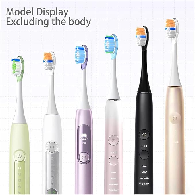 8 Pcs Replacement Brush Heads ForCompatible for Philip Diamond Series HX6064 HX6930 HX6730 Sonic Electric Toothbrush Vacuum Nozzle A3(8 Purple A3)