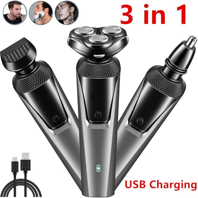 All-in-One Waterproof Beard &amp Nose Hair Trimmer for Men Cordless Electric Razor and Hair Clippers for Face Mustache &amp Body Mens Grooming Kit &amp Gift for Husband Dad