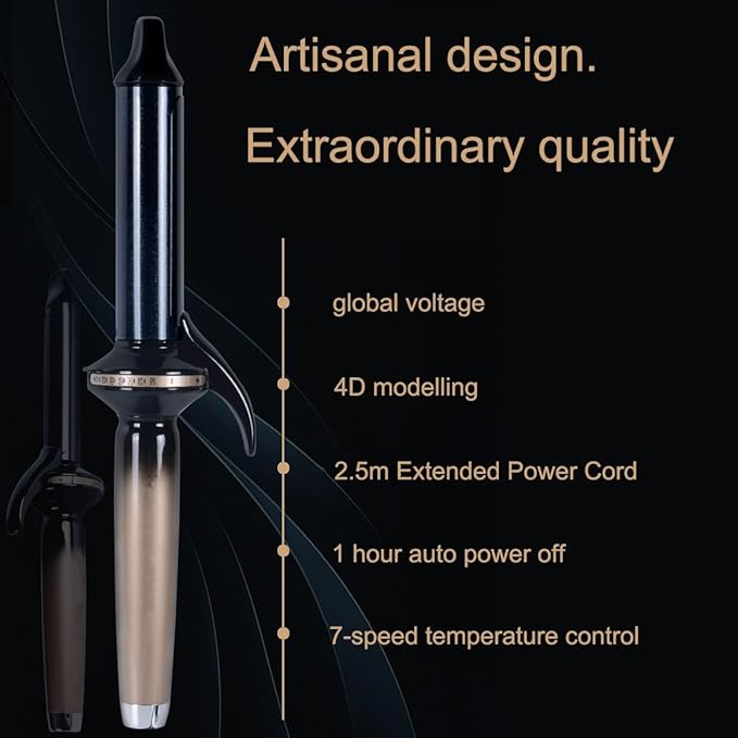 DONGXIAO 26mm curling iron 32mm curling iron large curling iron curling iron ceramic curling iron for big waves hair clips for medium hair curling iron for long hair (Size:32mm)