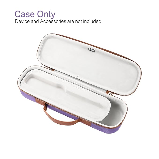 RAIACE Hard Storage Case Compatible with Dyson Airstrait Straightener Travel Carrying Bag. (case only). - Purple