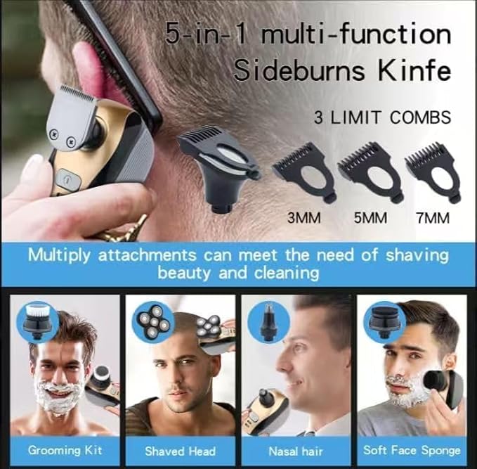 4D – 360 Head Shaver. 5-in-1 Electric Head Shavers. (Silver)