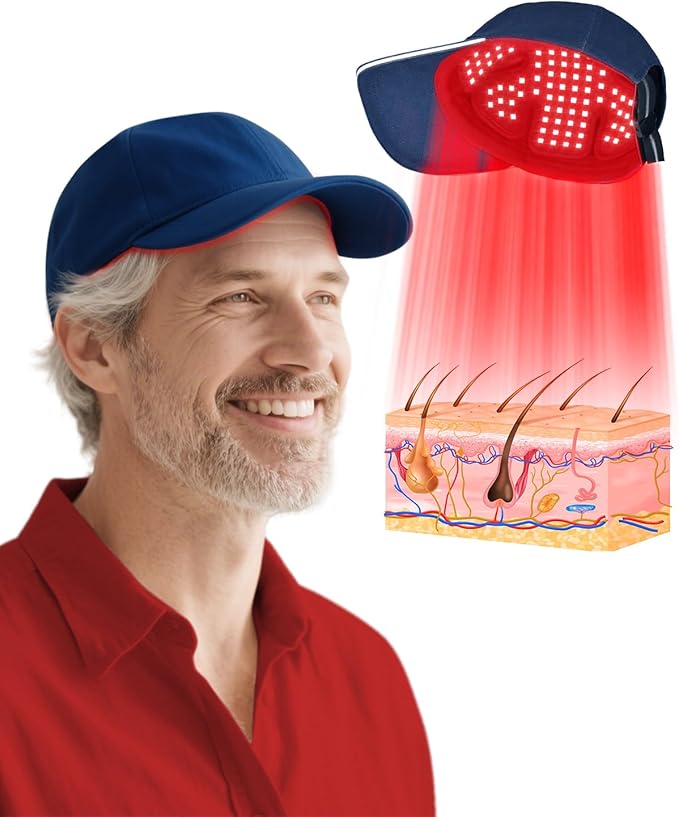 Red Light Therapy Hat &amp Cap with Timer Controller 630nm 850nm 940nm Infrared Light Therapy for Head