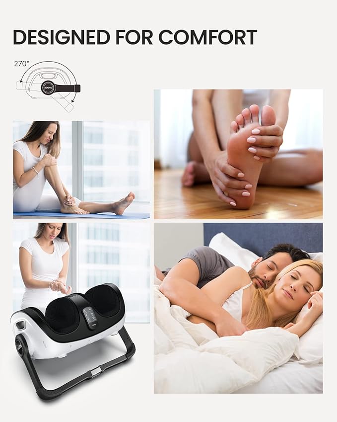 RENPHO Shiatsu Foot Massager with Heat Foot and Calf Massager FSA Eligible Items Only List Deep Kneading Massage for Plantar Fasciitis Relief Birthday Gifts for Women Men Size 14