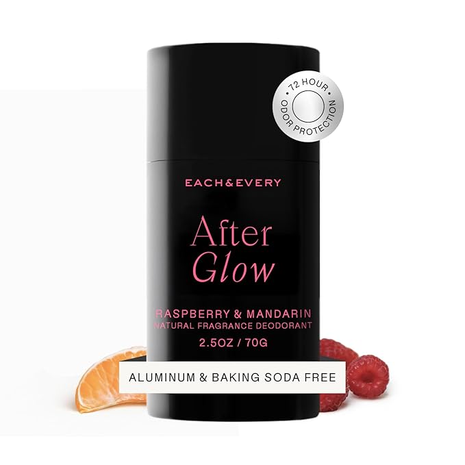 Each &amp Every Aluminum Free Deodorant for Women &amp Men – Natural Fragrance All Day Odor Protection Non-Toxic Deodorant for Sensitive Skin EWG Verified Baking Soda Free - Raspberry &amp Manda
