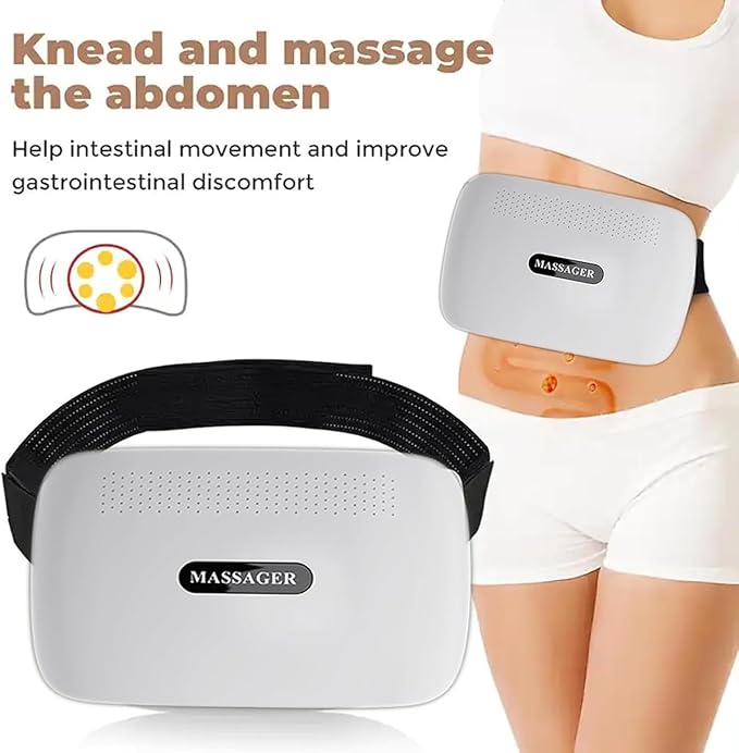 Electric Abdominal Massager Abdominal Rubbing Instrument 3 Level of Strength Adjustment &amp Forward/Reverse Massage 10 Minutes Intelligent Timing for Gastrointestinal Care