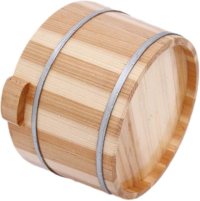 Foot Tub Wooden Foot Basin Foot Bath Barrel Fir Foot Barrel Thickened Ear Design Suitable For Families Massage Rooms Hotels Etc.40x27x32cm foot Bath Wooden Bucket Foot Spa Household Wash Ba