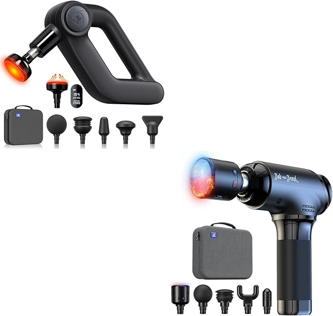 BOB AND BRAD D5 Pro Plus Massage Gun with Heat and T2 Pro Massage Gun with Heat and Cold