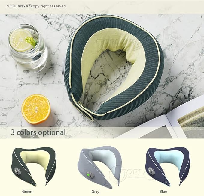 U-Shaped Multifunctional Cervical Massager for Neck Shoulder Waist Legs and Abdomen Relaxing Pillow Massager - U2 - Gray