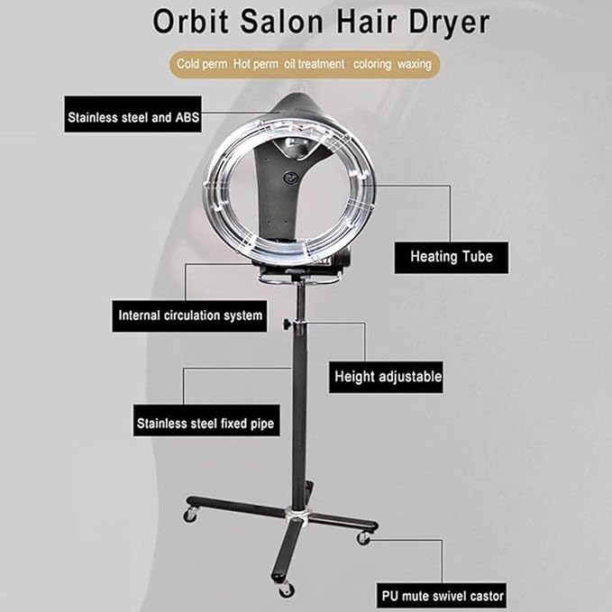 Hair Salon Color Processor Dryer with Rolling Base 6 Mode Conditioner/Perm for Hair Care at Salon and Home (800W)