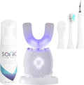 Ultrasonic Toothbrush for Adults - Automatic Electric Toothbrush with Soft Bristles &amp 30s Timer Rechargeable Portable Design with Wireless Charging Waterproof &amp Washable for Travel &amp Home