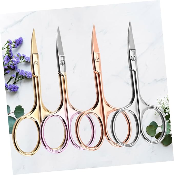 Balacoo Sets Beard Trimming Scissors for Men Mustache Trimmer Scissors Stainless Steel Barber Shop Pcs Random