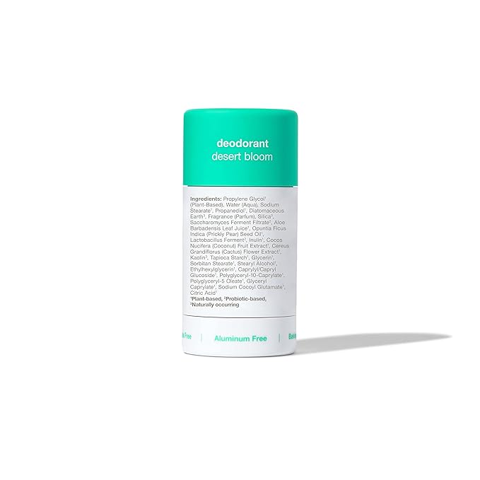 Hume Supernatural Aluminum Free Deodorant for Women &amp Men - Probiotic Plant-Based Baking Soda Free Aloe &amp Cactus Flower Anti Sweat Stain &amp Odor – Desert Bloom Amber Woods Wild Cora