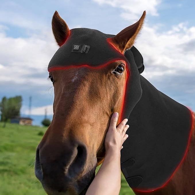 LED Red Light Therapy Device for Horse Head and Neck Relaxation Horse Near Infrared Therapy Wrap Portable Deep Light Therapy for Horse Muscle Recovery
