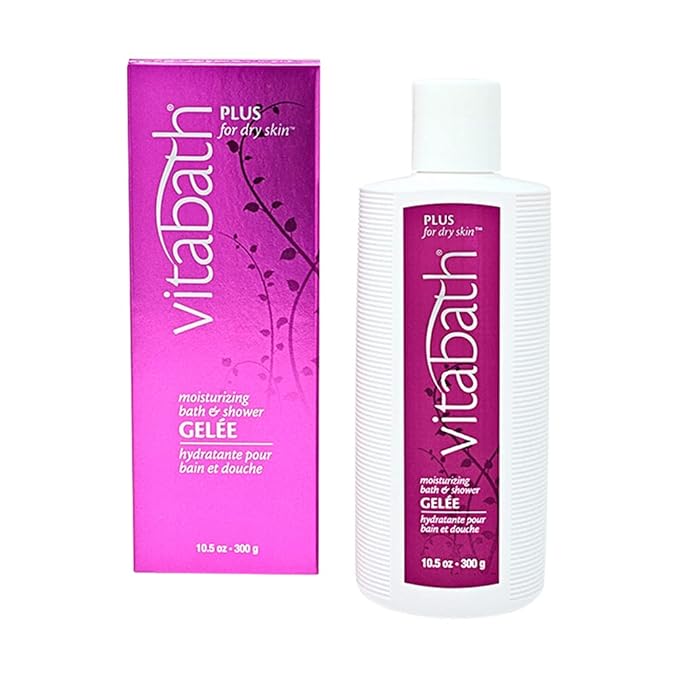 Vitabath Plus For Dry Skin Moisturizing Bath &amp Shower Gel Wash Nourishing Replenishing Oils Deeply Hydrate &amp Soothe Dryness - Body Cleanser Skin Restore &amp Foaming Gelee - 10.5 oz