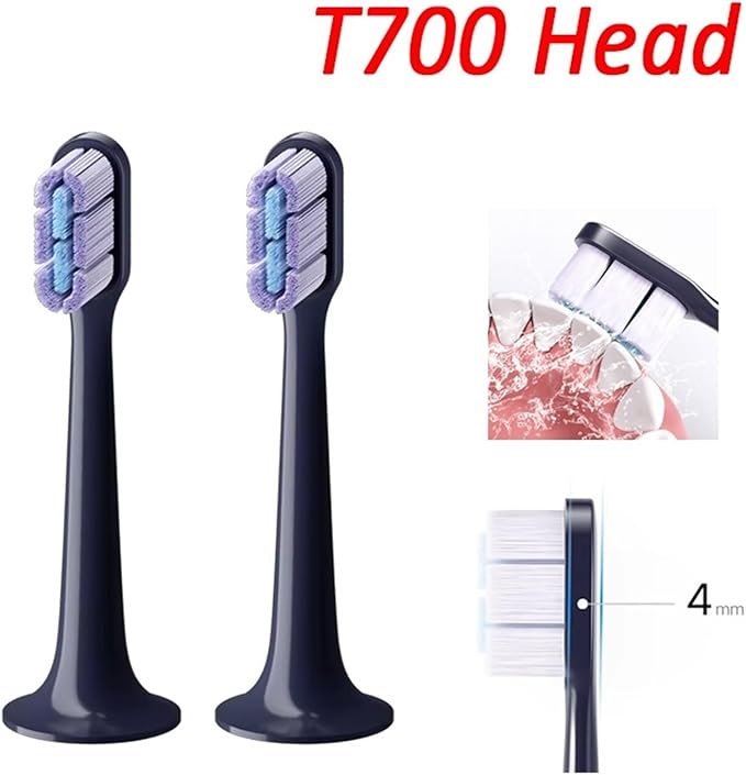 Compatible for Toothbrush Head T700 Sonic Electric Waterproof Soft Health Replacement Bristles 2PCS