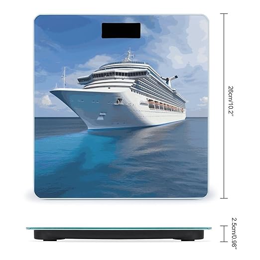Digital Bathroom Scale for Body Weight Scale with Bright LCD Display High Accuracy Step-On Technology Auto On/Off Cruise Ship Digital Scales 400 Lbs /180kg