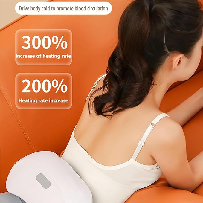 Automatic Abdominal Massager Stomach Massager Positive and Negative Kneading/3 Gear Temperature and Speed Adjustable for Back Pain Relief Slimming Belt for Promote Digestion