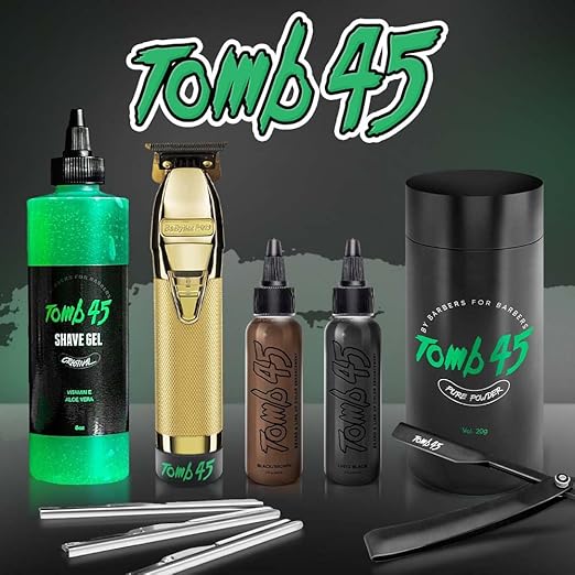 Tomb45 Triple Cartridge Razor Holder | Disposable Razor Safety Handle For Barbers | 100% Metal Grip &amp 3 Adjustable Blade Exposure Options For Shaving | Men's Straight Edge Razors Manual Shaver