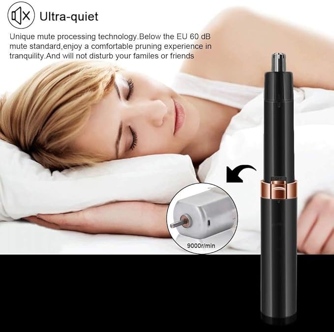 Ear Hair Trimmer – Painless Precision Tool with Rechargeable Battery Wet/Dry Easy to Clean Hypoallergenic Stainless Steel Replacement Blade 21