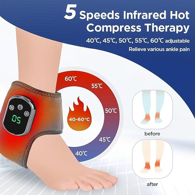 GDSAFS 2026 Upgrade Foot Massager for Neuropathy Cordless Portable Foot Renew Triple Method Massager 3 Vibration Grade &amp 5 Heat Grade for Achilles Tendinitis &amp Plantar Fasciitis Pain Relief