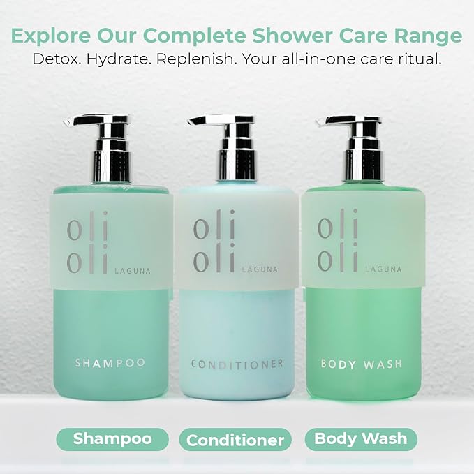 OLIOLI Revitalizing Body Wash 15.2oz | Detoxifying Aloe Vera with Pro-Vitamin B5 &amp Botanicals | Daily Hydrating Cleanser for All Skin Types | Deep Cleansing Body Wash for Dry &amp Sensitive Skin
