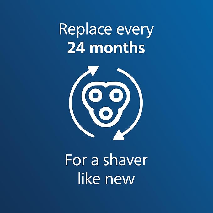Philips Norelco SH30/52 Genuine Shaving Heads Compatible with Philips Shavers Series 1000 2000 3000 and 5000 Powerful Performance Self-Sharpening 3 Pieces Model SH30/52