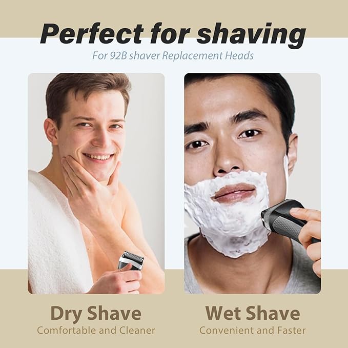 92B Electric Replacement Shaver Head Compatible with Series 9 Shaving Razor Head Suitable for S9 9290cc 9291cc 9370cc 9376cc 9293s 9260s 9295cc 9385ccfor men.