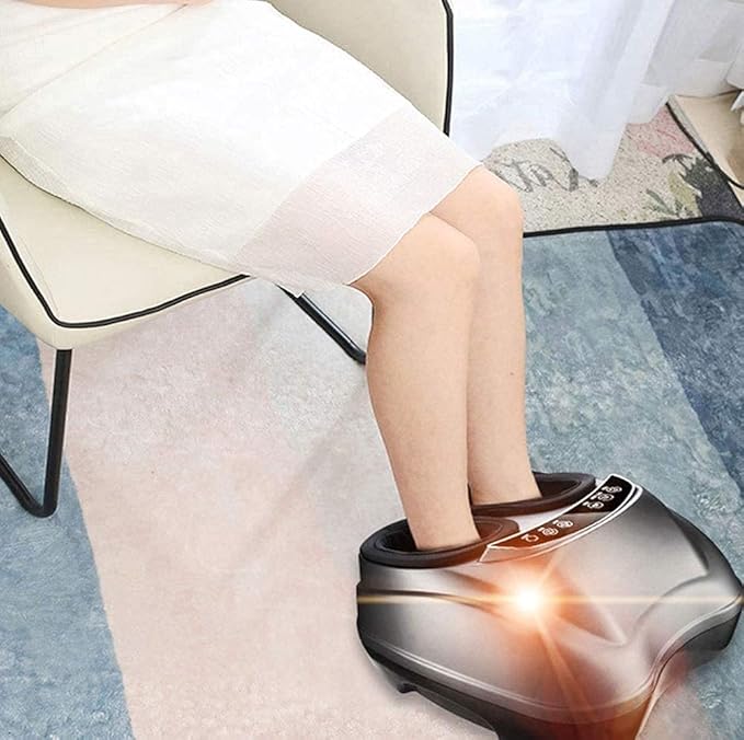 Shiatsu Electric Foot Massager Machine - Deep Tissue and Heel Pain Relief Massager - Deep Rolling Kneading Therapy Improve Blood Circulation for Plantar Fasciitis and Neuropathy