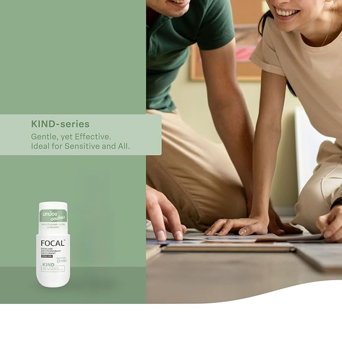 FOCAL KIND-series | Roll-On Deodorant for Sensitive Skin – Unscented Water-Based Formula 50 ml (1.69 fl oz)