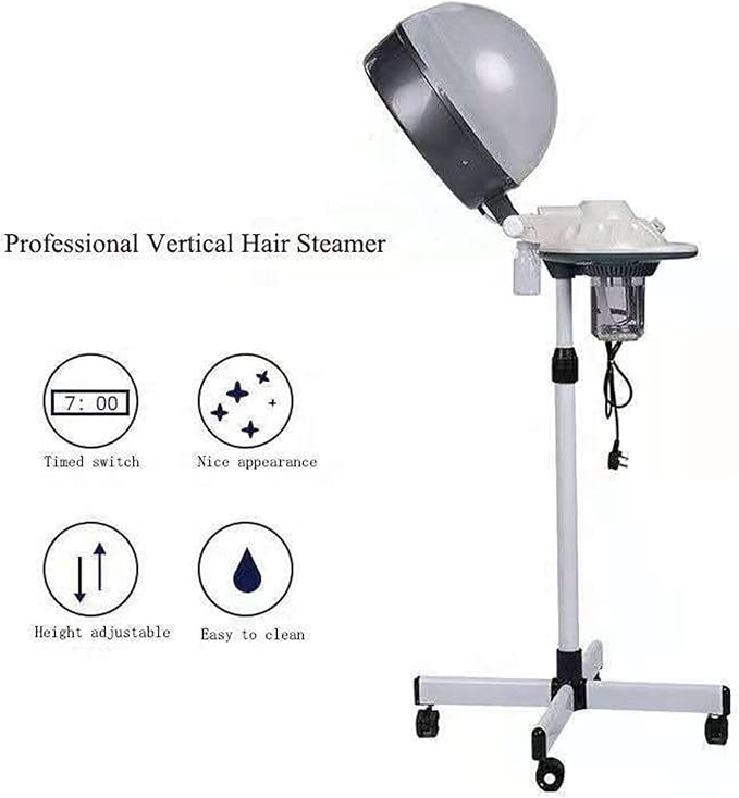 Professional Hair Steamer Hairdressing Care Hood Color Processor Beauty Salon Professional Stand Hairdryer Floor Hair Dryer Hairdresser StylingBlack
