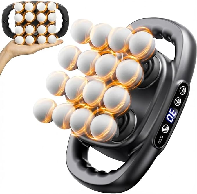 Mini Massage Gun 2026 Upgrade Portable Deep Tissue Massager with 16 Heads &amp 3 Modes 30 Intensity Levels Ultra-Quiet for Neck Back Legs Pain Relief Ideal for Women Travel Home &amp Office