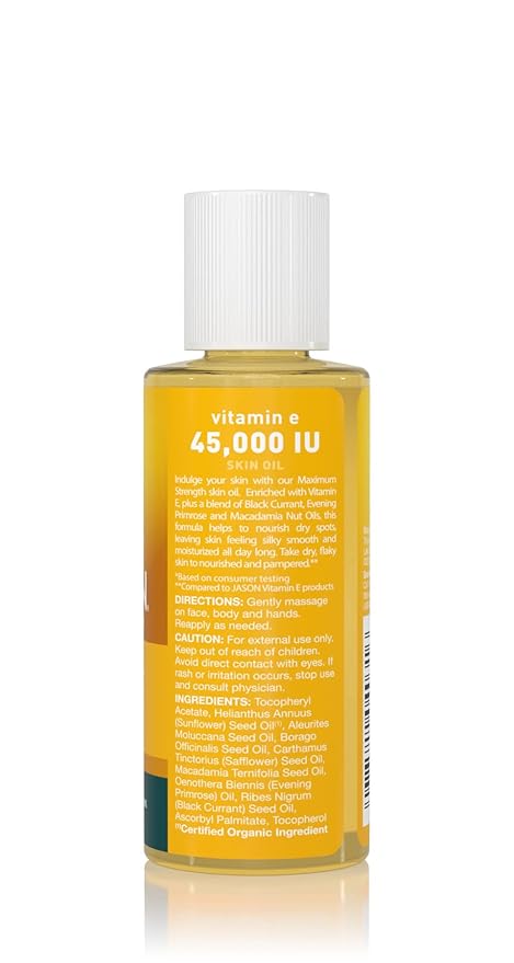 JASON Natural Body Wash &amp Shower Gel Calming Lavender 30 Oz &amp Maximum Strength Skin Oil Vitamin E 45000 IU 2 Oz