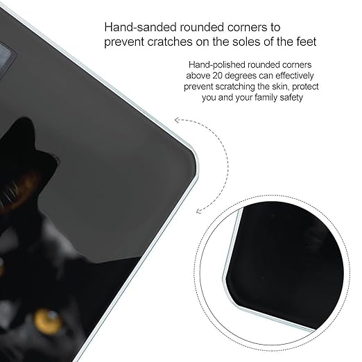 Black Cats Eyes Weight Scale for Body Weight Digital Bathroom Scale High Capacity Accurate Digital Weighing Scales and Easy-to-Read on Backlit LCD Display Scales