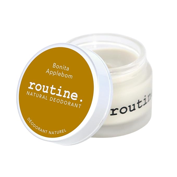 Routine. Natural and Aluminum Free Deodorant (2 Fluid Oz.) for Women and Men |Bonita Applebom | Apple Clove Nutmeg &amp Vanilla (Cream Jar Formula)