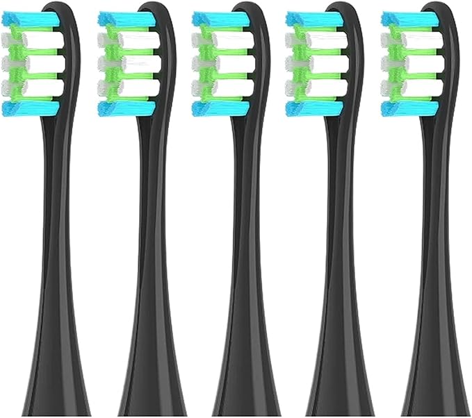 15PCS Replacement Brush Heads Electric ToothbrushCompatible for Oclean Spark Flow X Pro Elite(Black)